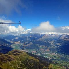 Flugwegposition um 12:46:35: Aufgenommen in der Nähe von 39023 Laas, Bozen, Italien in 3130 Meter